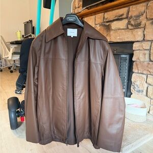 Vince Women’s Brown Leather Jacket